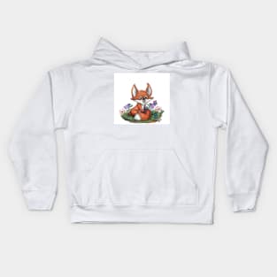 Little red fox Kids Hoodie